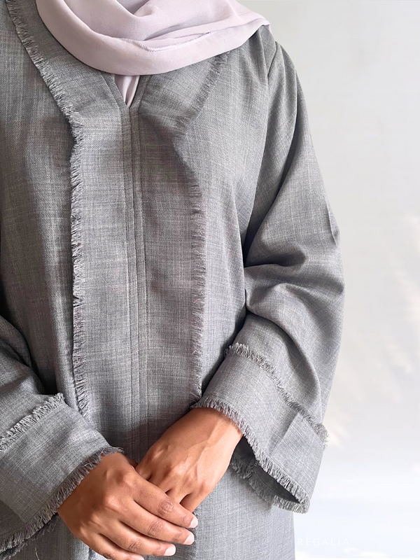 Grey Raw edged- AD00580