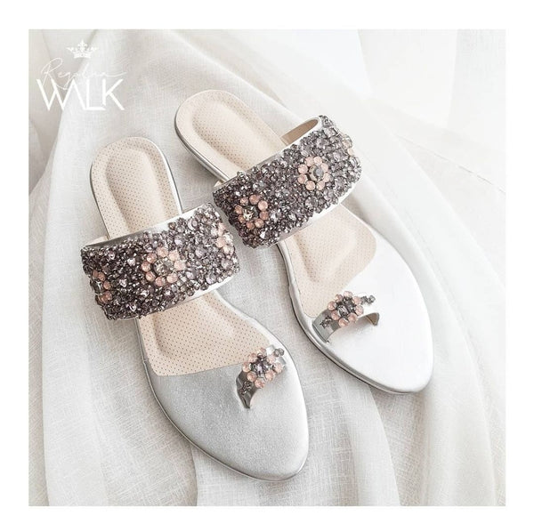 Blush and Silver Charm Heels - F00010